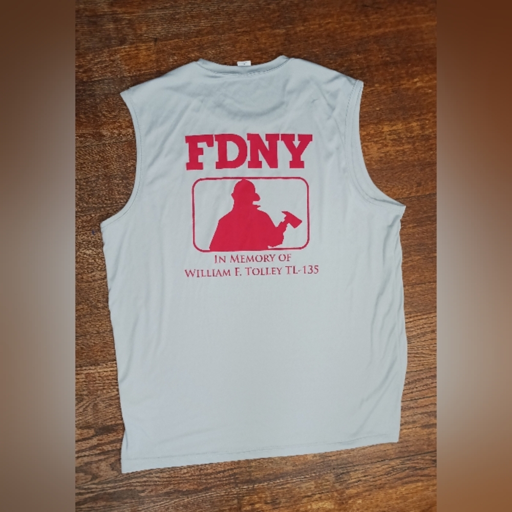 9:11 NY Fire Department Memorial Soft Ball Game Tank Top Mens , WF Tolley TL-135